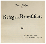 Krieg als Krankheit(War as Illness) book