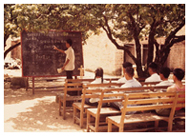 Instructor and students at a Chinese barefoot doctors' class