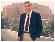 Dr. Robert Gallo on campus of the NIH