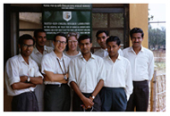 Pakistan-SEATO Cholera Research Laboratory staff in front of clinic