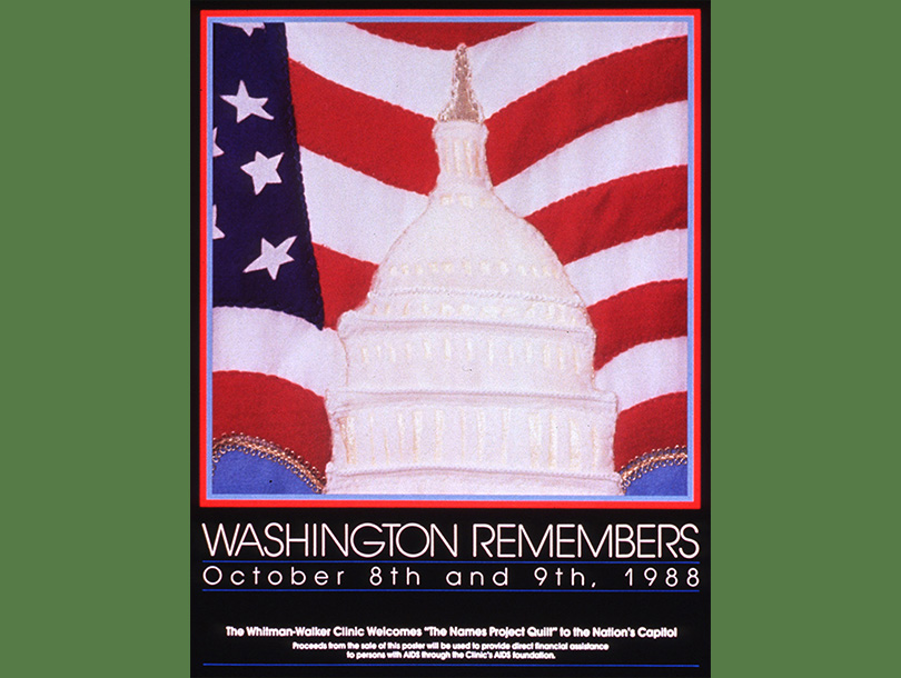 Color drawing of the U.S. capitol dome with the American flag behind it, surrounded by a black background