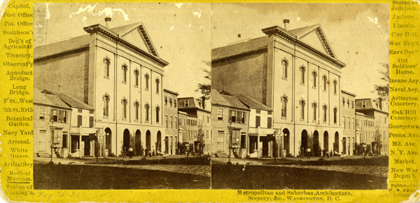 A sepia-toned photograph of a building