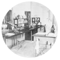 A chemistry laboratory in St. Elizabeths Hospital's Blackburn Laboratory of Pathology.