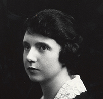 Dr. Jessie Boyd Scriver, a White female in a lace collared blouse posing for her portrait.