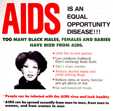 A poster with text and a portrait of an African American woman