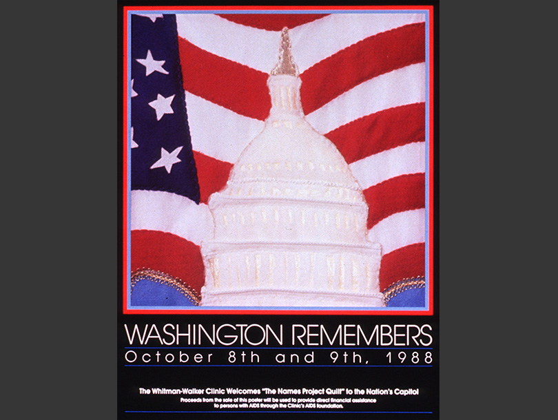 Color drawing of the U.S. capitol dome with the American flag behind it, surrounded by a black background