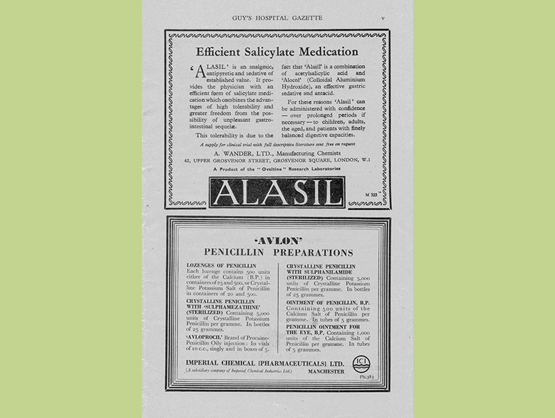 A black and white, half-page magazine ad for Alasil