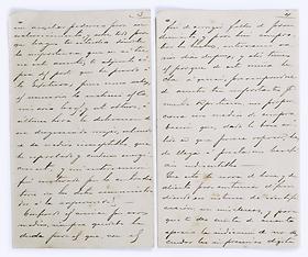 Pages of a letter concerning the Francisca Rojas case, sent to Juan Vucetich by Necochea's Sheriff who was conducting the investigation, June 1892