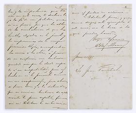 Pages of a letter concerning the Francisca Rojas case, sent to Juan Vucetich by Necochea's Sheriff who was conducting the investigation, June 1892