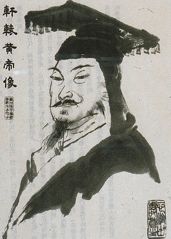 Ink drawn portrait of a Chinese man in traditional garbs