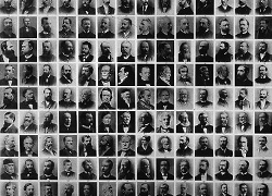 Mid-19th-century compilation portrait of 176 members, all men.