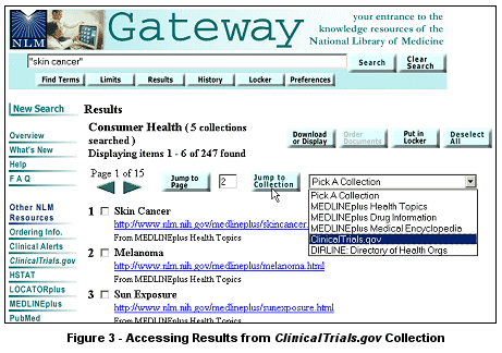 Accessing Results from ClinicalTrials.gov Collection