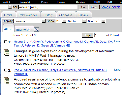 Screen capture of citation context menu.