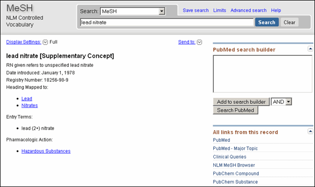 Screen capture of citationcontext menu.