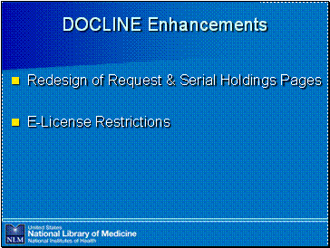 DOCLINE Enhancements