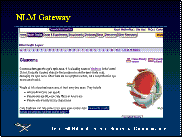 MedlinePlus Glaucoma page