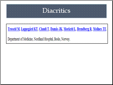 Diacritics