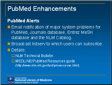 PubMed Enhancements