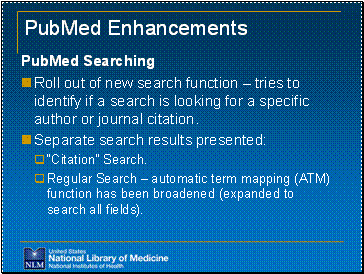 PubMed Enhancements