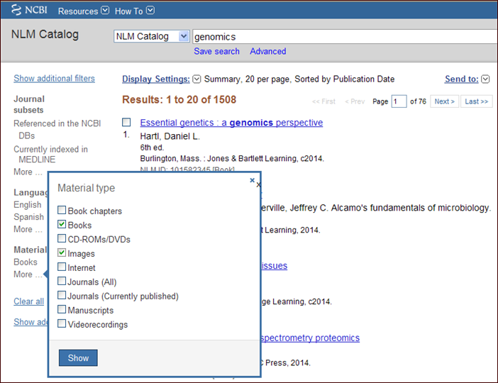 NLM Catalog Filters Sidebar Replaces The Limits Page. NLM Technical ...