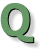 drop cap graphic of the letter Q