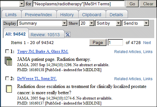 Screen capture of citation context menu.