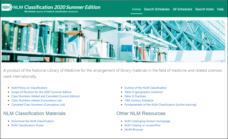 New NLM Classification Interface