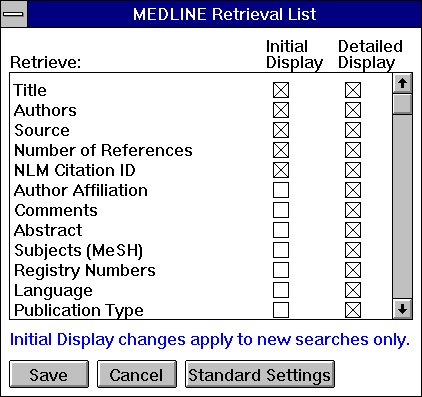 Figure 2 - Customizing Retrieval Options